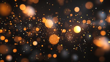 Poster - A Dazzling Display of Orange Lights Glimmering in a Dark, Enigmatic Atmosphere of Wonder