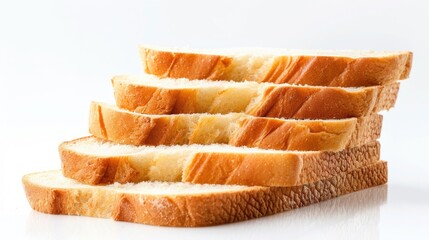 a stack of sliced bread resting on a table surface, ideal for a quick snack or meal accompaniment