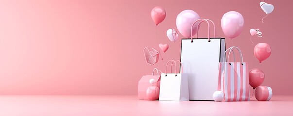Poster - Personalized shopping experience, AI-driven recommendations, 3D illustration, customer engagement concept, copy space,