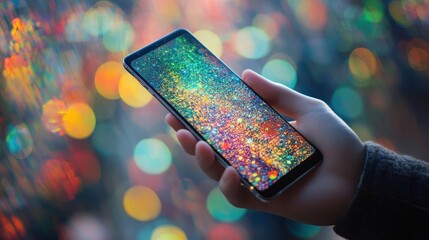 Sticker - Smartphone with Colorful Lights