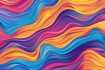 Wall Mural - An illustration on a colorful abstract background with a wavy pattern.