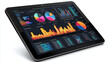 © pattozher - A digital tablet displaying a business dashboard with graphs and statistic