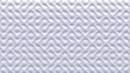 Wall Mural - White 3d pattern waves. Light and shadow. Wall decorative panel. Render.