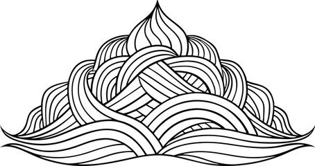 Wall Mural - Single line pattern concept. Continuous line draw design graphic vector on white background