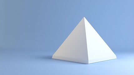 Poster - Pyramid-shaped 3D business cost model, with open space for copy, minimal background