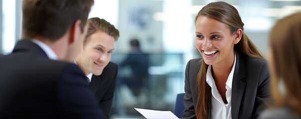 Wall Mural - business people in a meeting