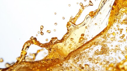 Wall Mural - splash of oil on white background