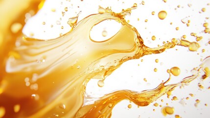 Wall Mural - splash of oil on white background