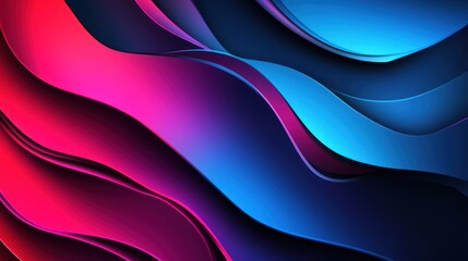 Canvas Print - Abstract wavy design featuring red, blue, and black colors for modern backgrounds.