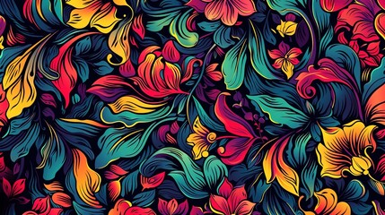 Wall Mural - Colourful pattern wallpaper