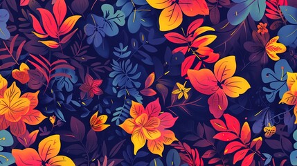 Canvas Print - Colourful pattern wallpaper