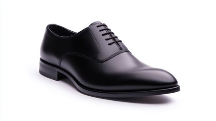 Stylish black dress shoe featuring smooth leather, elegant design, perfect for formal occasions and professional attire.