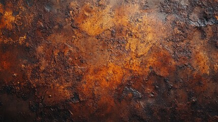 A textured surface showcasing rust and patina in warm orange and brown tones.