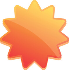 Poster - Orange starburst shape with a gradient overlay is providing a blank space to add your own text