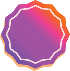 Poster - Vibrant purple and orange starburst background with a white border, perfect for adding a touch of fun and energy to any project