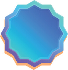 Poster - gradient star shape is creating a colorful layers effect