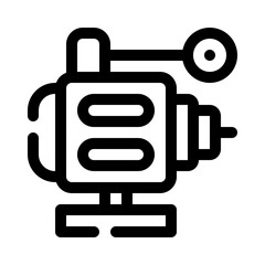 Poster - electric motor line icon