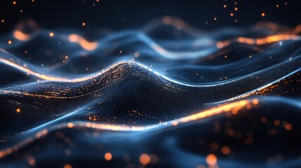 Wall Mural - abstract waves of light and color create a dynamic visual experience.