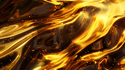 Poster - Melted gold flowing like lava ideal for backgrounds