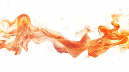 Poster - Fire flames isolated on white background