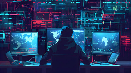 Poster - Pharming Attacks: A depiction of how pharming attacks work, where cybercriminals redirect website traffic from a legitimate site to a fraudulent one without the user's knowledge