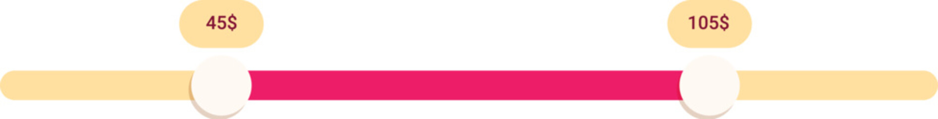 Poster - Price range slider is increasing, showing higher cost with a round button
