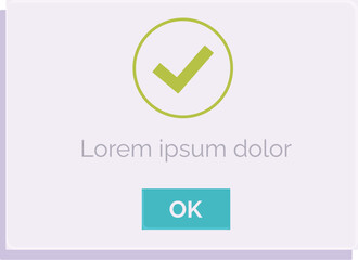 Poster - Confirmation popup window with green check mark icon showing successful operation
