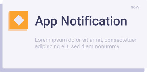 Poster - smartphone app is showing a new notification, alerting the user about important information