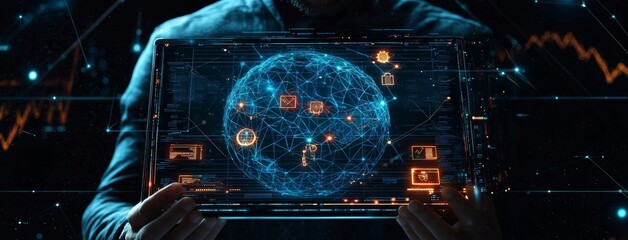 Aufkleber - The use of mobile phones by businessmen, Mars, and global Internet connections