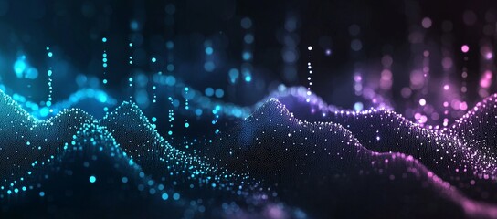 Fototapete - Dot point connect with gradient line. Design, internationalization social network or business big data connection tech concept.