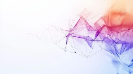 Aufkleber - An abstract plexus background with dots and lines connecting global network connections, digital technology, and communication.