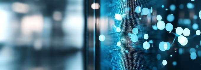 Poster - An Industry Technology Concept of a future wireless computing server room. A mixed-media virtual screen that integrates wireless computing and multimedia.
