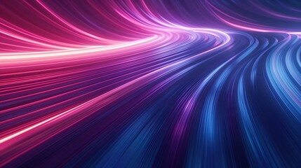 Wall Mural - Vibrant abstract light trails in pink and blue, creating a dynamic and energetic background for creative projects. Product presentation background.