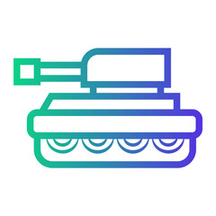 Sticker - tank Line Gradient Icon