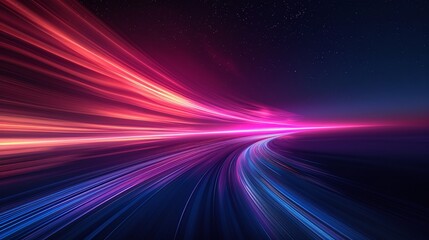 Sticker - Vivid abstract light trails create a dynamic and futuristic atmosphere, perfect for technology and energy themes. Product presentation background.