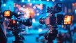 © Premium_art - professional cameras filming a show. high-quality video production equipment setup.