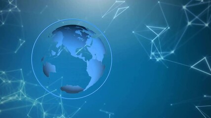 Poster - Animation of network of connections over globe