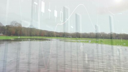 Poster - Animation of diagrams and data processing over landscape