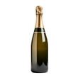 © TazWeed - Elegant Bottle of Sparkling Wine with Gold Foil Wrapper.