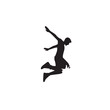 © rashel - Parkour silhouette. Parkour vector design. Parkour jumping vector illustration.