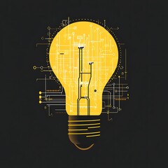 Poster - A Light Bulb Constructed of Circuitry and Technology