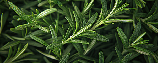 Macro fresh rosemary green organic texture background