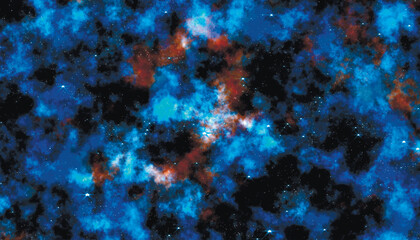 Wall Mural - galaxy exploration, outer space, milky way. nebulae, clouds and clear starry sky. black emptiness of