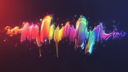 Wall Mural - Rainbow Chrom _Text Effect