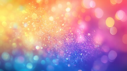 Poster - vibrant abstract background of colorful bokeh lights with sparkles creating a joyful atmosphere duri