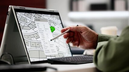 Poster - Cadastre City Building Survey Map