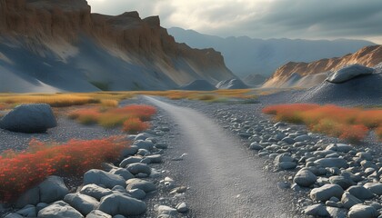 Wall Mural - textured stone gravel backdrop for natural-inspired design