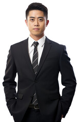 Poster - Chinese business man tuxedo blazer adult.