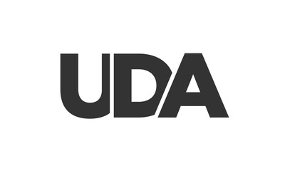Poster - UDA logo design template with strong and modern bold text. Initial based vector logotype featuring simple and minimal typography. Trendy company identity.