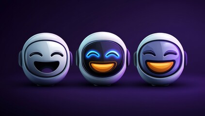 Poster - Robot cyborg stock chat face emotion feeling expression